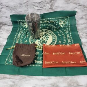 Buffalo Trace Gift Lot Single Pane Tumbler Handkerchief Blanton Mini Bag Gaitor